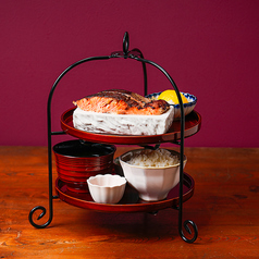 熱々の銀鮭をおしゃれに提供