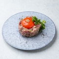 料理メニュー写真&nbsp;レアステーキユッケ風
