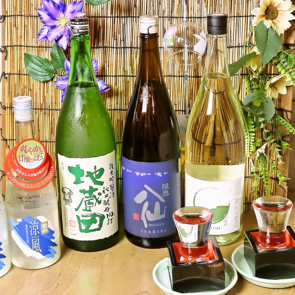 様々な銘柄の日本酒！そそぎっぷりも他に負けません
