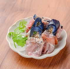 ナス漬けと生ハム