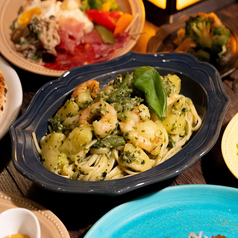 エビとフレッシュバジルの “ジェノベーゼ”