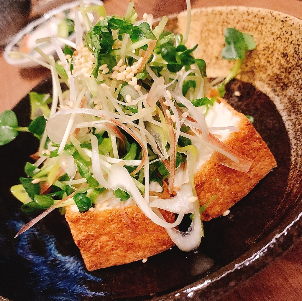 薬味たっぷり厚揚げ