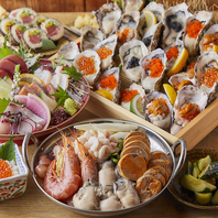 刺身盛り・名物生牡蠣など飲み放題がついたご宴会コース