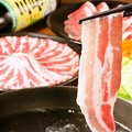 料理メニュー写真&nbsp;鹿児島産六白　黒豚しゃぶしゃぶ【バラ肉かロース肉でお選びください】 一人前