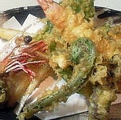 車海老と旬野菜の天ぷら盛合わせ