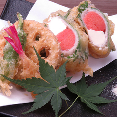 明太子クリームチーズ豚肉大葉包揚げ