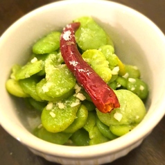 そら豆のペペロンチーノ