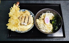 海老天ヒレカツ丼セット