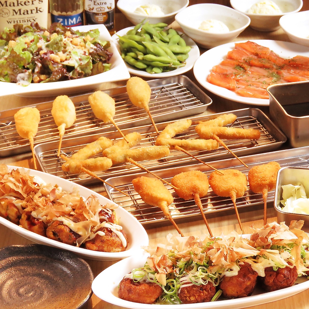 大阪名物 串カツ たこ焼き たこやき王子 難波道頓堀店」(大阪市中央区