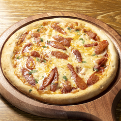 サルサソースのチョリソーピザ