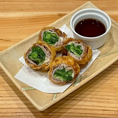 菜の花の豚巻天ぷら