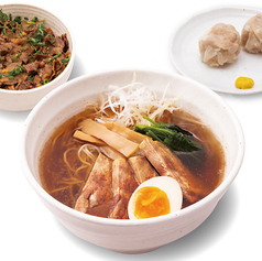 牛たん炙りチャーシュー醤油らーめんと日替わりミニ丼定食