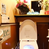 女性一人飲みのお客様も多いばんしゃく家だから、トイレも清潔、安心のウォッシュレット完備！