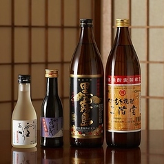 焼酎や日本酒の各種銘柄をご用意◎