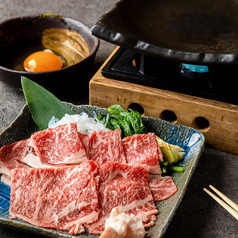 陶板の和牛すき焼き