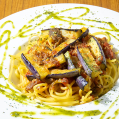トマトと玉野産茄子のパスタ