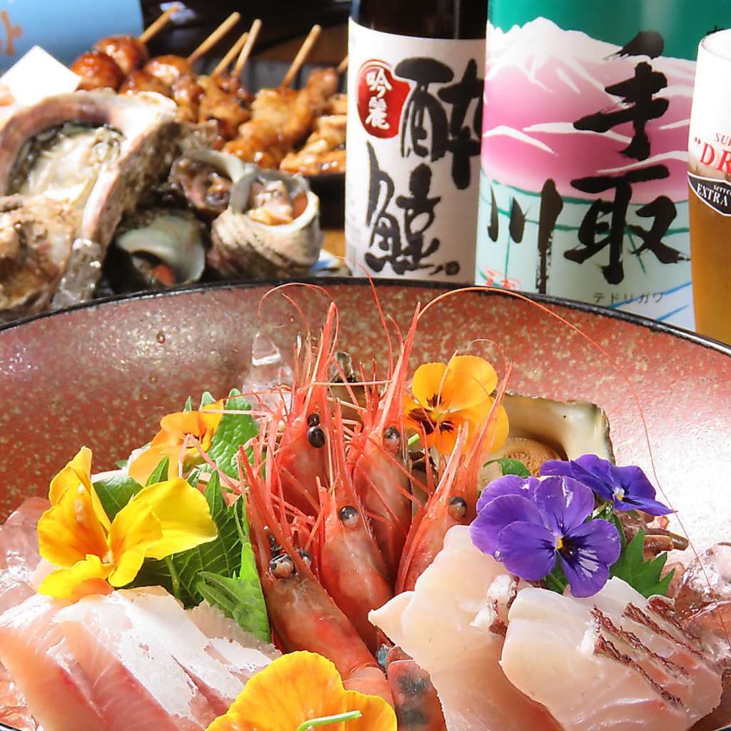 旬食材をふんだんに盛り込んだ飲み放題付き4000円のコースが大人気！