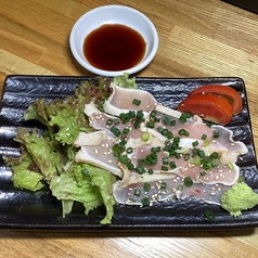 地鶏タタキゆずポン/宮のローストビーフ