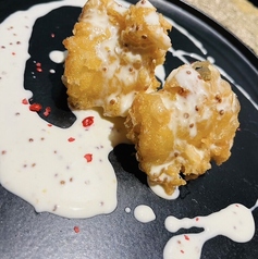 カレイのフリット　マスタードソース