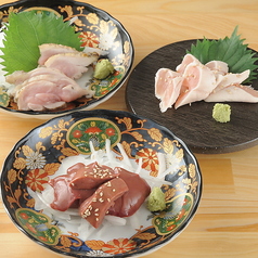 新鮮な淡路どりだからご提供できる鶏刺し各種