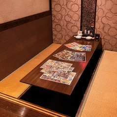 お座敷タイプの掘りごたつもあるのでゆっくりと寛ぎ宴会も可能!