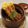 料理メニュー写真&nbsp;穴子天と牛旁の土鍋飯