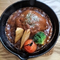 料理メニュー写真 白老和牛ハンバーグ定食