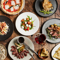 ワインに合うイタリアンと厳選ワインやドリンクが充実