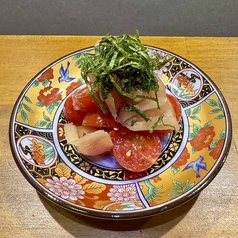 新生姜の自家製ガリ紫蘇トマト