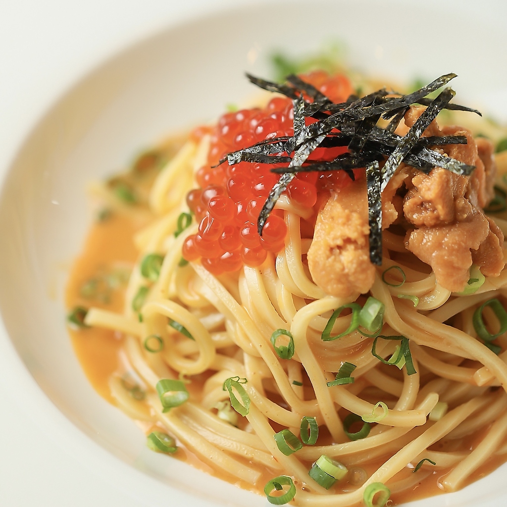 深谷 田中農場ブランド卵使用 【雲丹といくらの濃厚クリームパスタ】　