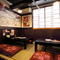 【鳥吉　土浦店】ではお座敷席も完備！少人数でのご利用はもちろん、自由にお席も移動できますので小規模のご宴会などにもご好評いただいております♪ゆったりとお寛ぎください。
