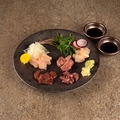 料理メニュー写真&nbsp;大和肉鶏の鶏刺し五種盛り