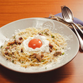 料理メニュー写真&nbsp;スモークベーコンとポルチーニのトリュフカルボナーラ