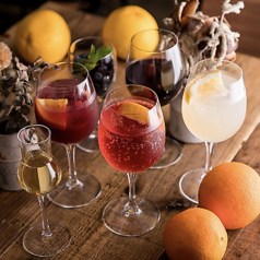 食事が進む豊富なドリンク類