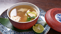 鱧と松茸の陶碗蒸し