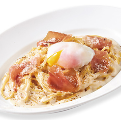 生ハムのカルボナーラ