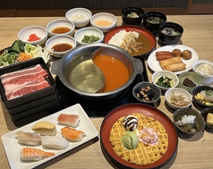 お寿司&しゃぶしゃぶ・カレー・お茶漬け・一品料理・ワッフル・アイスが食べ放題!