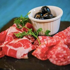 生ハムとサラミの盛り合わせ/Prosciutto and salami