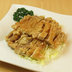 セロリと干し豆腐炒め/油淋鶏