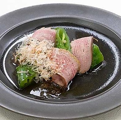 万願寺唐辛子と鴨のロースト