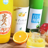 ■ 美味！果実酒 ■ みかん、レッドグレープフルーツなど女性に人気の果実酒が飲み放題でも楽しめます！