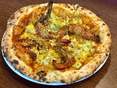 アボカドガーリックシュリンプピザ