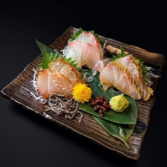 真鯛の昆布〆三種盛り
