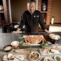 宗右衛門町にある全席カウンターの【蟹割烹　宗源】