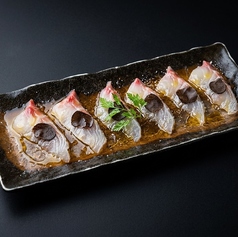 真鯛の昆布〆 トリュフのせ