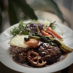 国産挽肉と淡路島産玉ねぎのハンバーグステーキロコモコ