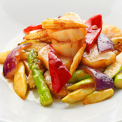 季節野菜とお好み海鮮の香り炒め ホタテ/お好み海鮮の豆鼓炒め ホタテ