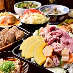 鉄板焼肉と〆もんじゃ カチガワトラベエのコース写真