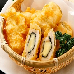 鶏チーズ天