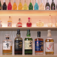 お酒の豊富な選択肢